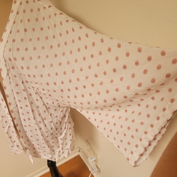 Sim & Sam White and Pink Polka Dot Kimono Jacket - Picture 5 of 5